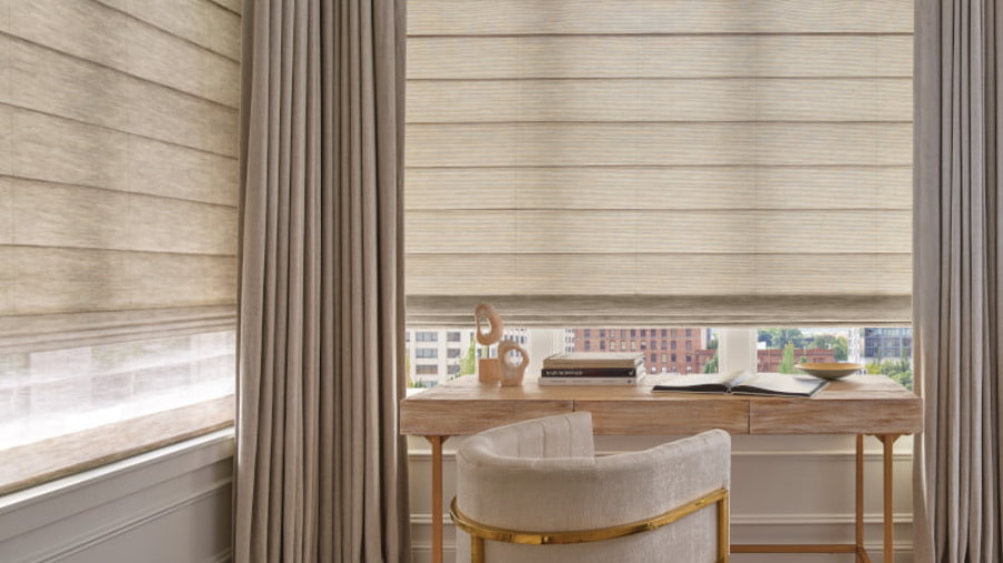 Roman Motorized Curtains 
