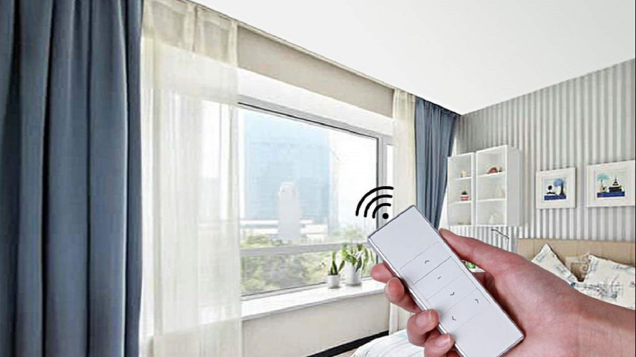 Track-Based Motorized Curtains 